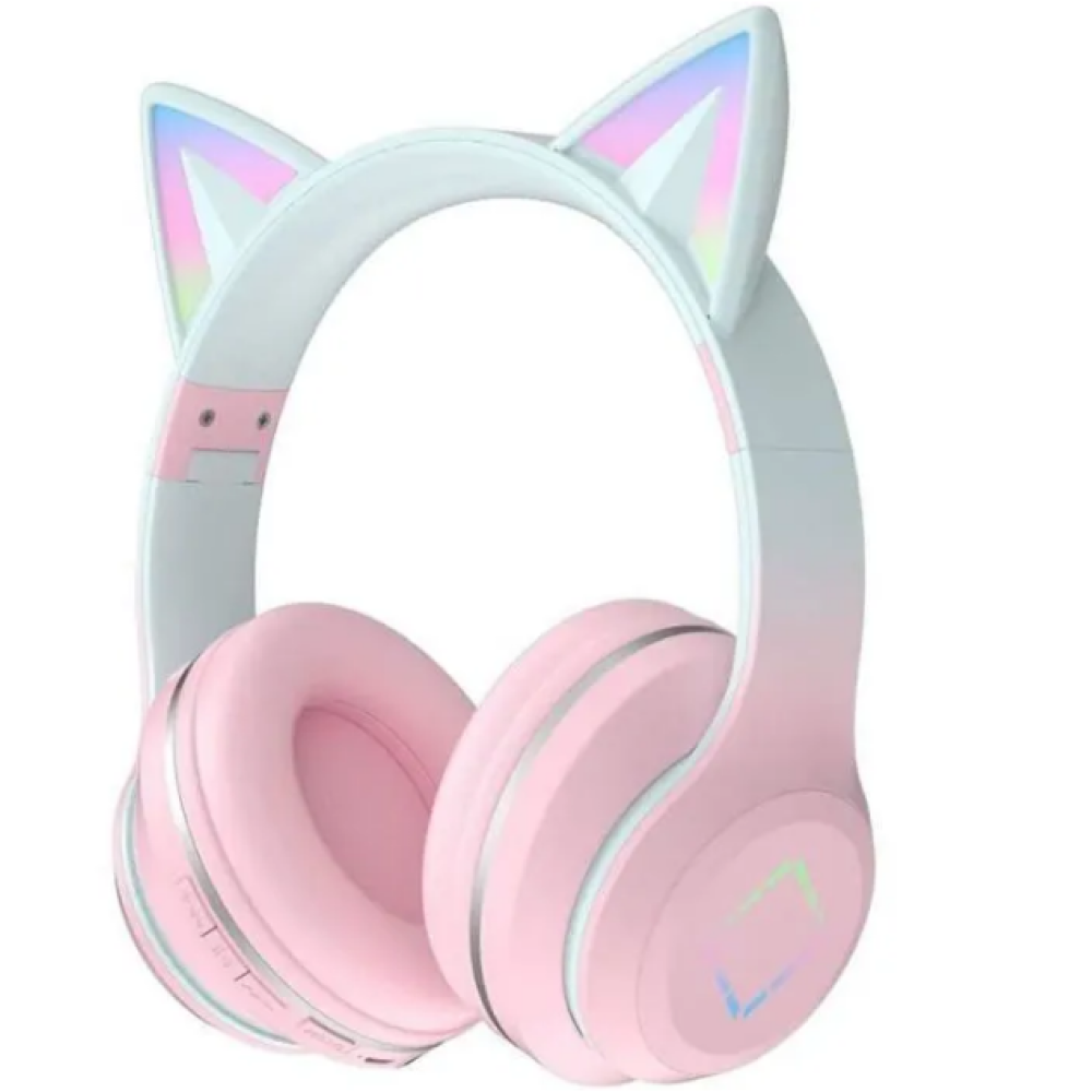 Bluetooth-kopfhörer Für Kinder Mit Katzenohren – Blinkende Led – Kabellos/kabelgebunden – Mikrofon
