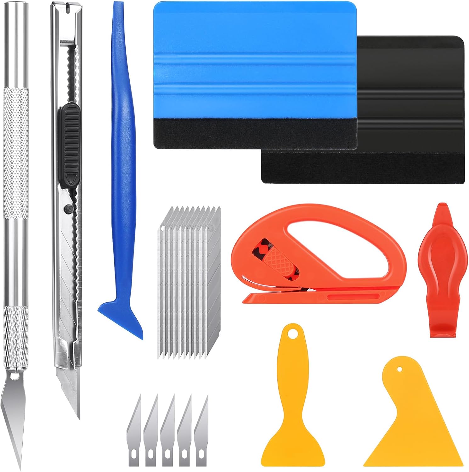 24-teiliges Auto-fensterfolien-set Mit Vinylwerkzeugen, Filzrakel, Auto-wrapper-set, Auto-fenstertönungsfolie