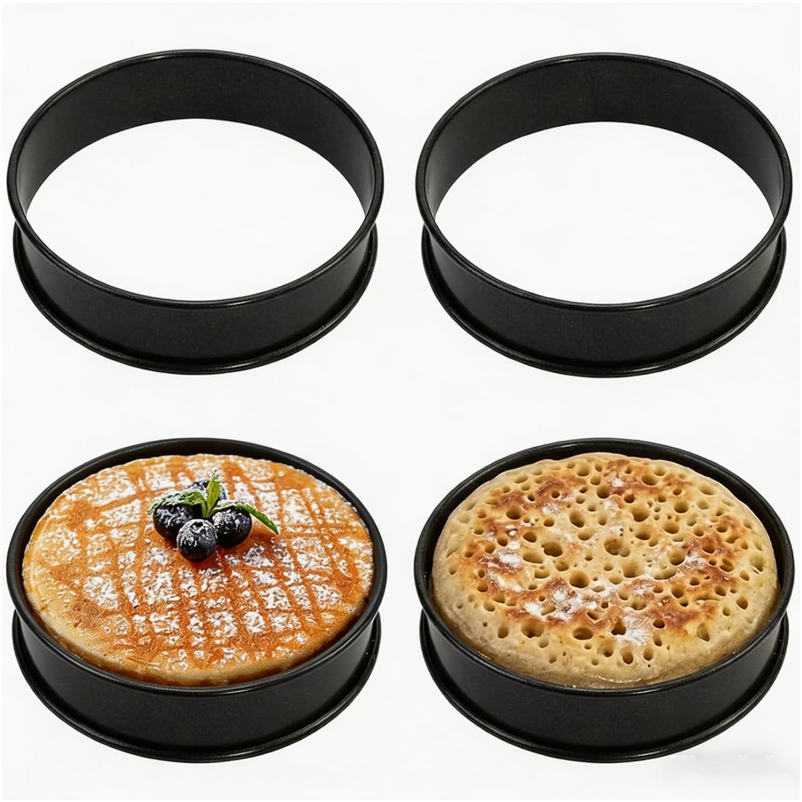 Set Mit 4 Runden Muffinformen – 10,2 Cm - Set Mit 4 Runden Muffinformen – 10,2 Cm
