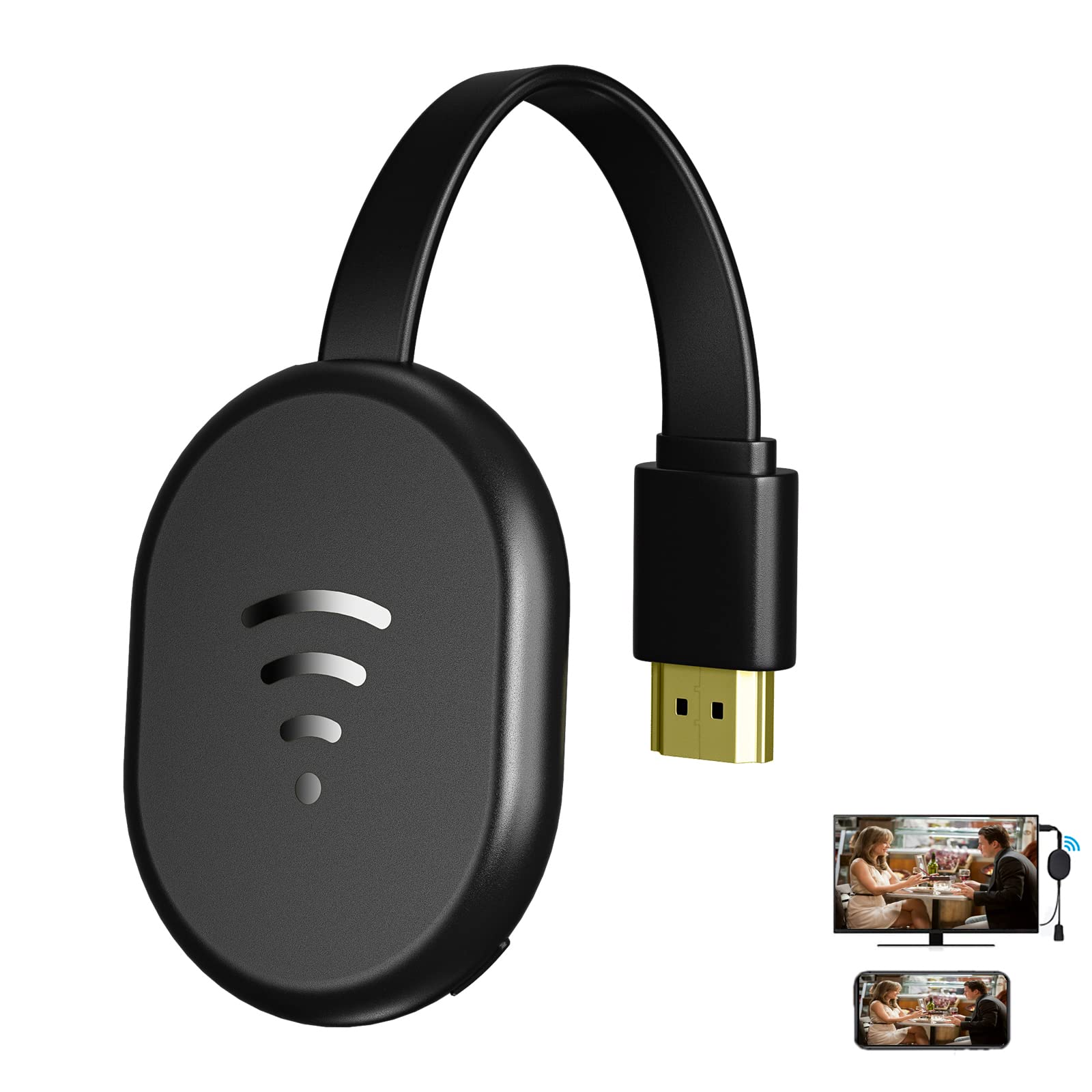 Kabelloser Hdmi-display-dongle-adapter, Tv-adapter Für Die Youtube-app, Video-mirroring-dongle-empfänger, Geeignet Für Mac, Ios Und Android Zum Streamen/spiegeln Auf Fernseher/projektor/monitor