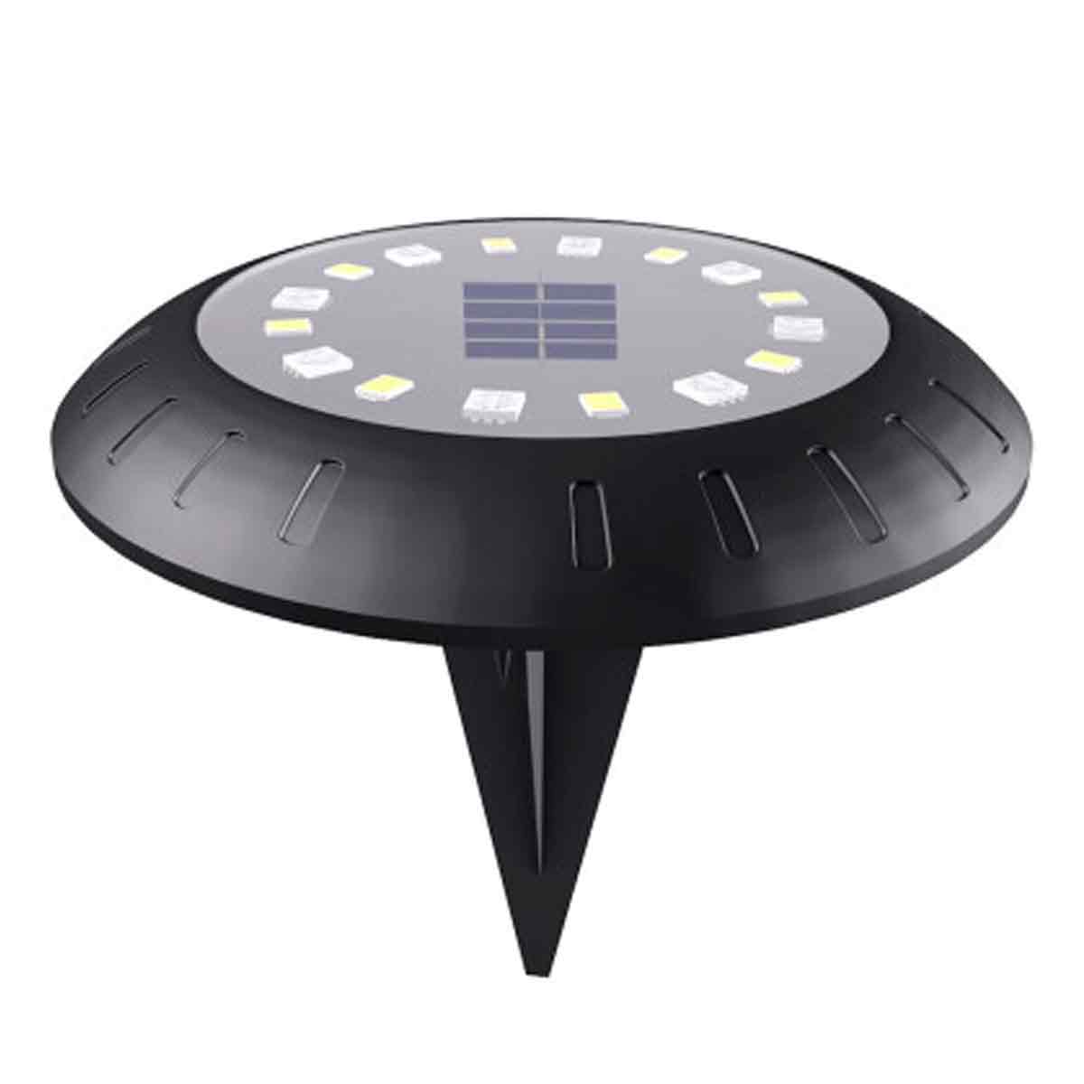 Solar-bodenleuchten Für Den Außenbereich, 16 Leds Mit Automatischem Farbwechsel, Wasserdichte Solar-gartenleuchten Für Wege, Hof, Terrasse Und Rasenflächen