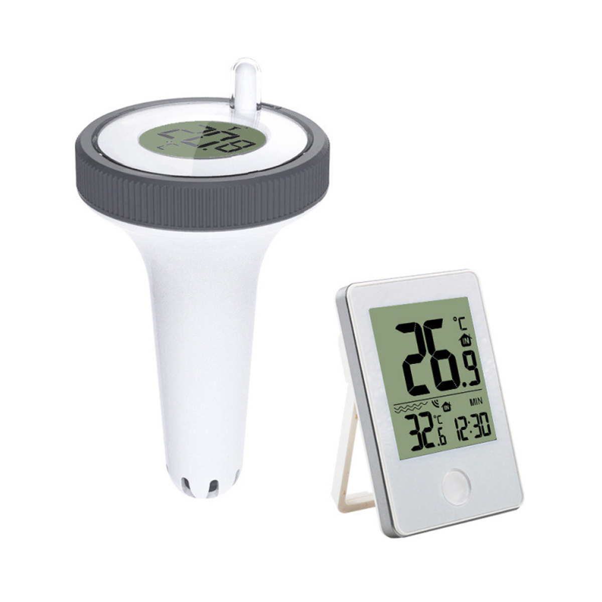 Kabelloses, Schwimmendes Elektronisches Thermometer Für Schwimmbäder, Funkgesteuert, Mit Lcd-bildschirm Und Integriertem Digitalempfänger, Für Aquarium, Spa Oder Teich.