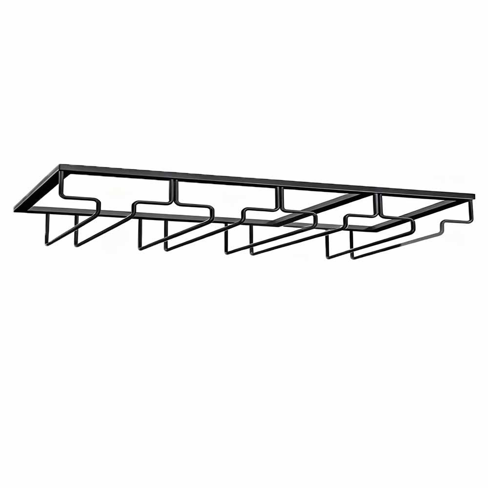 Dieses Vierstöckige Hängende Weinglasregal Aus Metall Bietet Platz Für Mehrere Gläser Pro Etage. Es Wird Unter Wandschränken Montiert Und Eignet Sich Für Küchen, Bars Und Restaurants.