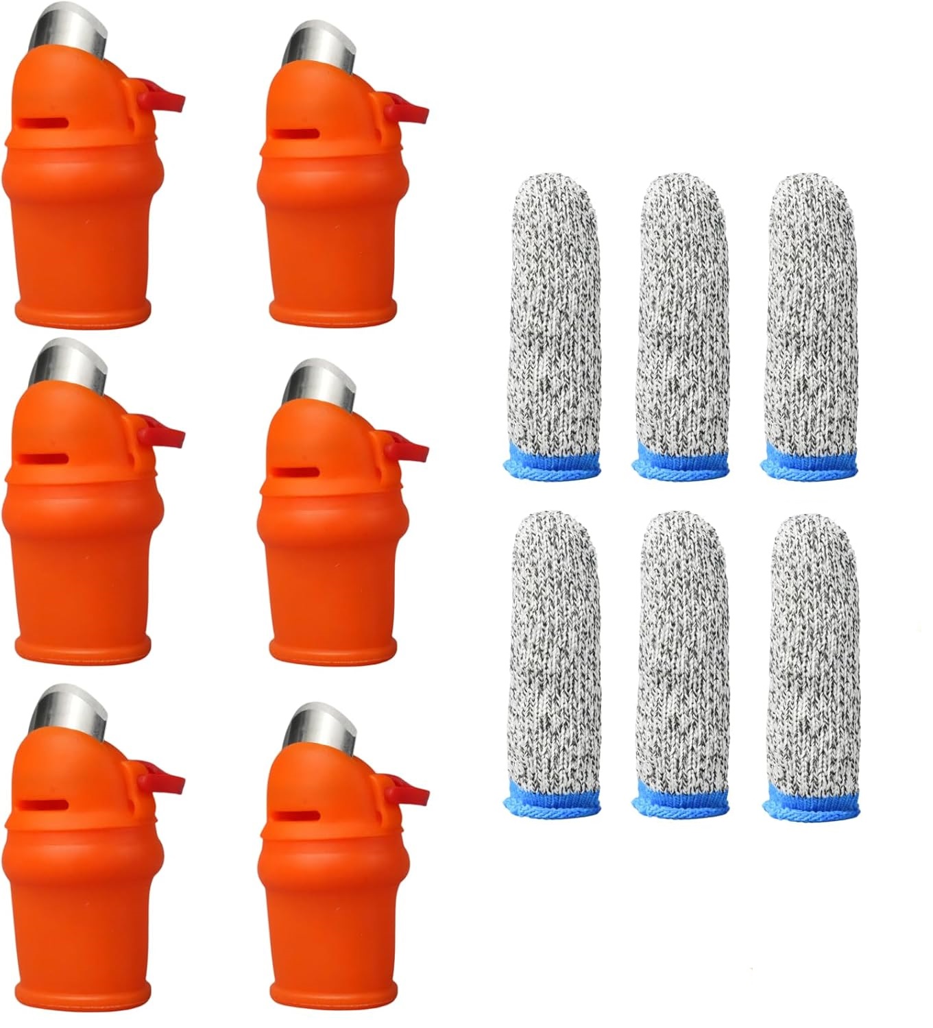 6-teiliges Set Zum Kürzen Der Daumen, Bestehend Aus Daumenschneider Und Fingerschutz, Silikon-fingermesser Und Gartenwerkzeugen Für Die Obst- Und Gemüseernte.