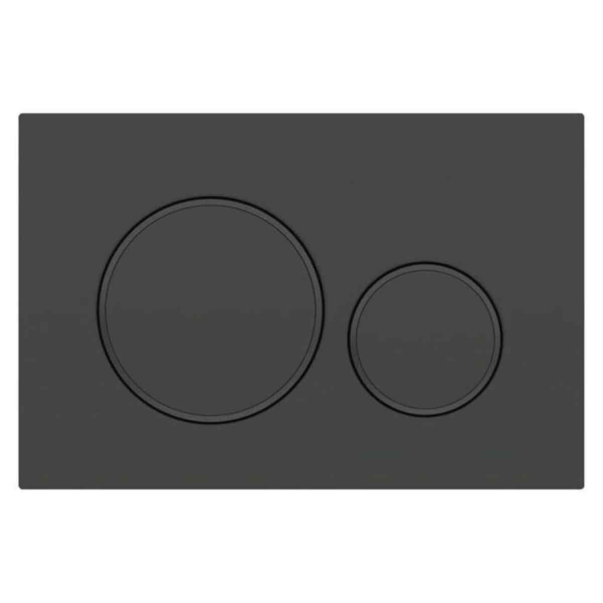 Für Geberit Sigma20 Zweimengenspülplatte: Matt Schwarz Lackiert, Easy-clean-beschichtung, Schwarz (115.882
