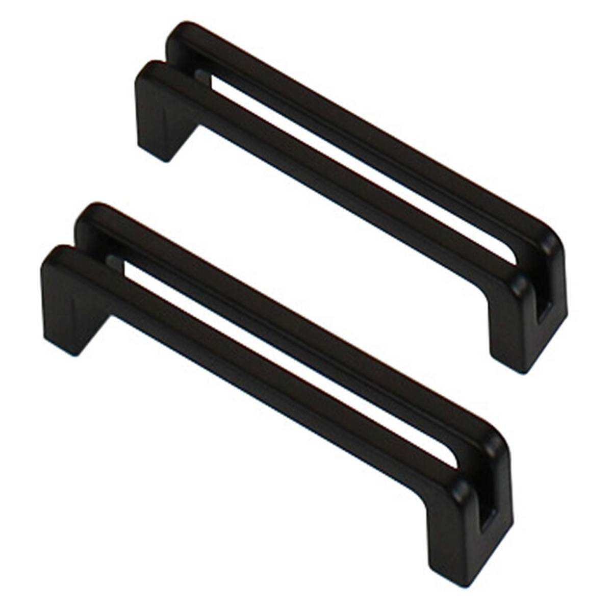 Set Mit 2 Schwarzen Küchentür- Und Schubladengriffen - 96 Mm (edelstahl) - Set Mit 2 Schwarzen Küchentür- Und Schubladengriffen - 96 Mm (edelstahl)