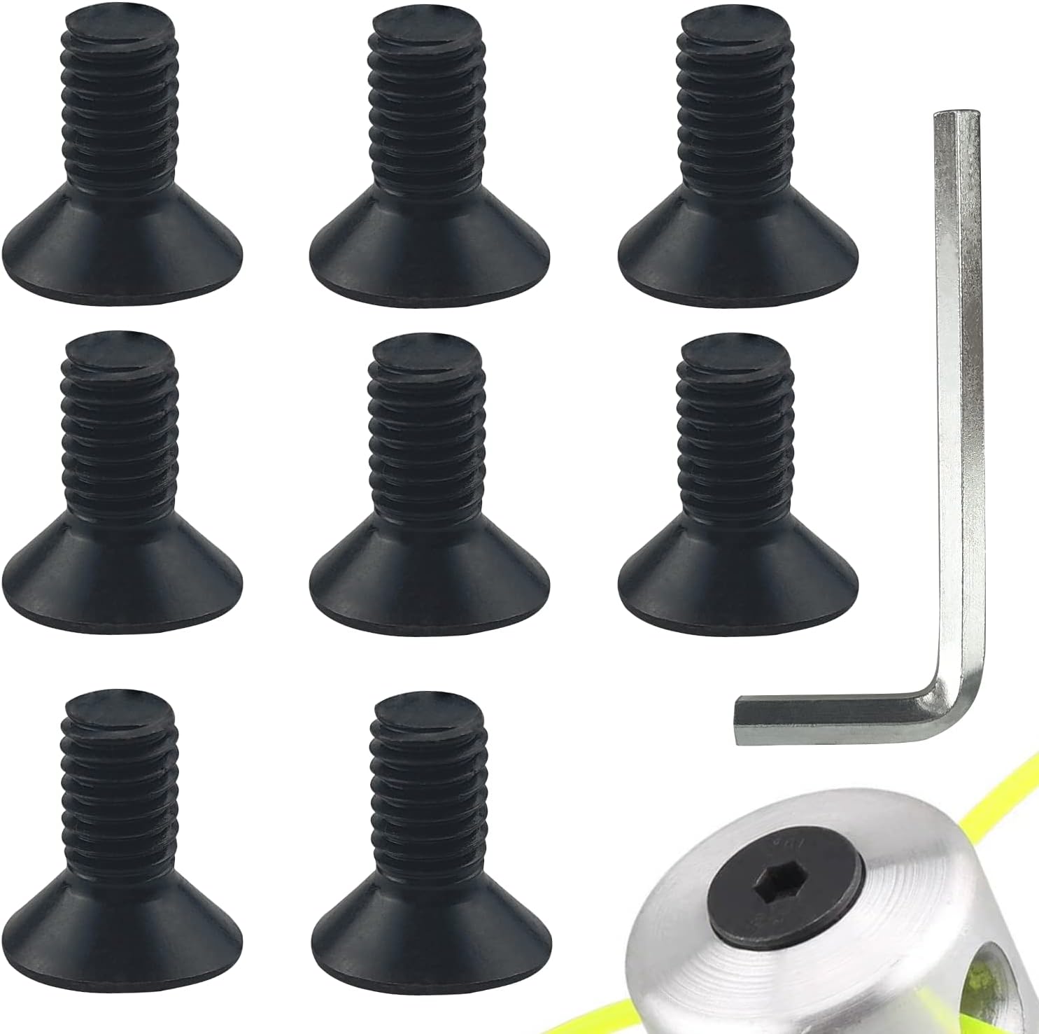 Packung Mit 8 M1020 Innensechskant-senkschrauben (schwarz, Festigkeitsklasse 10.9) - Packung Mit 8 M1020 Innensechskant-senkschrauben (schwarz, Festigkeitsklasse 10.9)