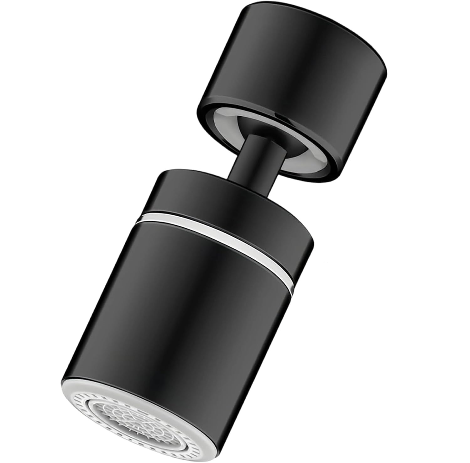 360° Drehbarer Luftsprudler Für Küchenarmaturen, Zwei Strahlarten, Geeignet Für Küchen- Und Badezimmerarmaturen, Schwarz