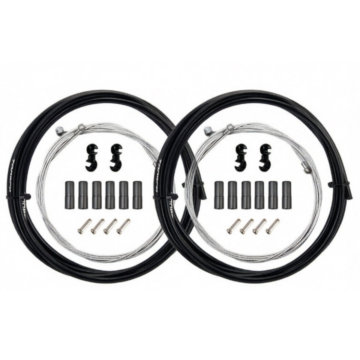 Universelles Fahrradbremskabelset, Schwarz, 2 Basissets - Universelles Fahrradbremskabelset, Schwarz, 2 Basissets