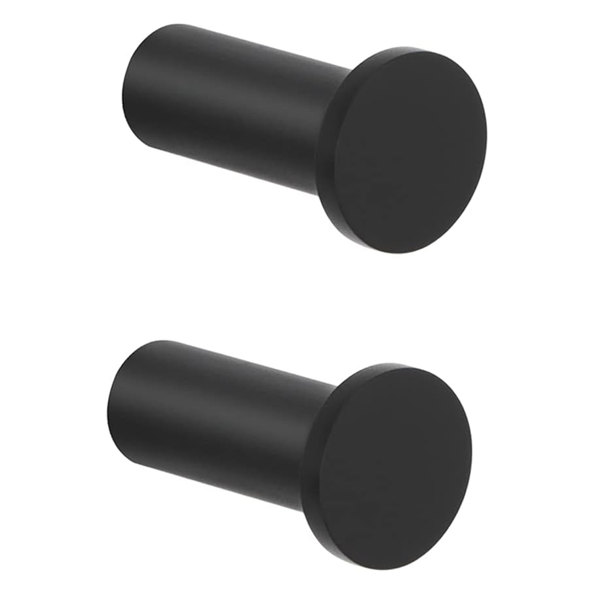 Runde Wandhaken Zum Einschrauben, 45 Mm, Edelstahl, Robuste Haken Für Bad, Schlafzimmer, Küche, Flur, Handtuchhalter, 2 Stück, Schwarz