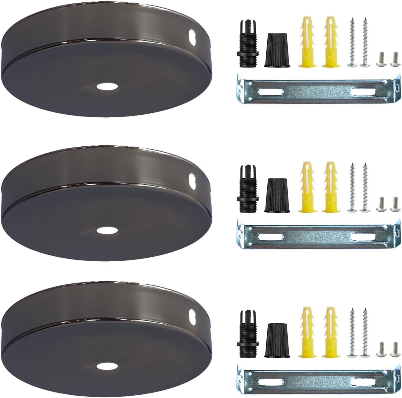 Schwarze Metall-kabelabdeckungen Für Deckenleuchten, 100 X 2 Mm, Runde Verteilerabdeckung, Schwarze Metall-deckendose Für Kronleuchter, Baldachinlampen, Wohnzimmer, Küche, Flur, Pendelleuchten