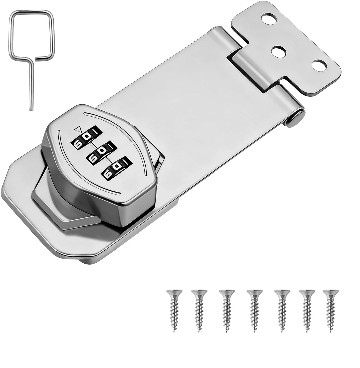 Zahlenschloss Für Schränke, Schranktürschloss Mit Code, Metallschrankschloss Mit Code Für Türen, Schränke, Fenster, Garagen, Gärten (silber)
