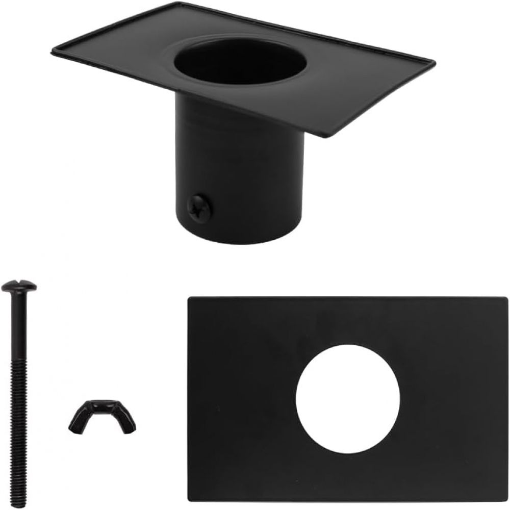 Regenketten-dachrinnenadapter, Metalladapter Mit Schraube, Rostbeständige Schwarze Pulverbeschichtung, Regenketten-dachrinnenmonteur