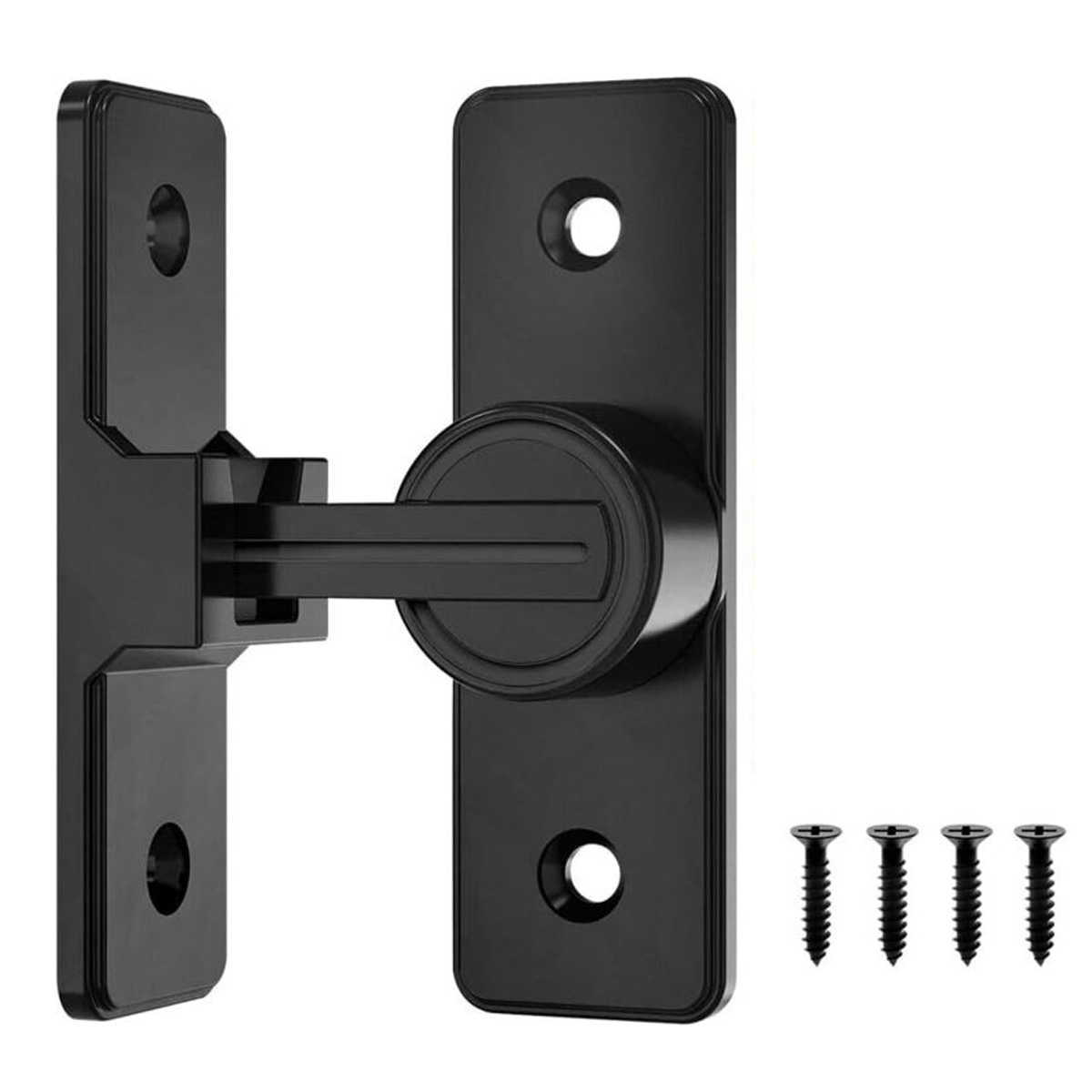 Verrou Porte Coulissante Noir Loquet De Serrure De Porte À 90 Grad Verrou Serrure De Fermeture Porte Boulon De Verrouillage De Boucle En Alliage De Zinc Mit 4 Sichten Für Porte Fenêtre