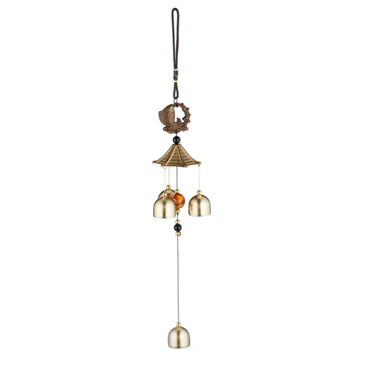 Windspiel, 2er-set, Feng-shui-dekoration, Zum Aufhängen, Für Den Innen- Und Außenbereich, Gold Und Schwarz.
