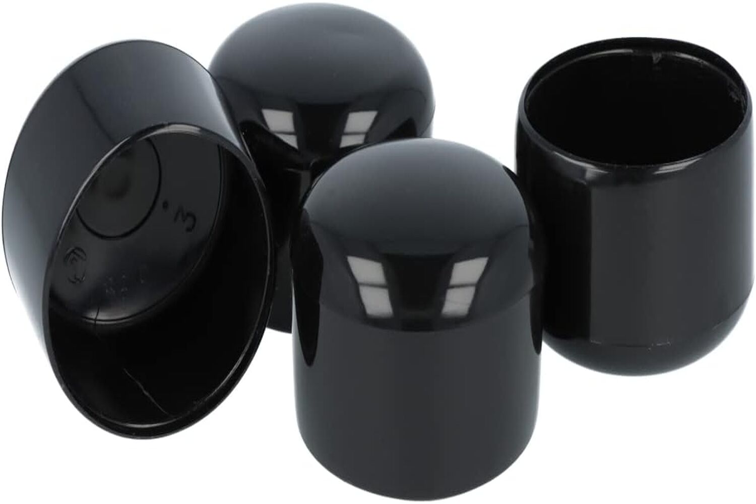 4 - Rohrendkappe - Stuhlbeinschutz - Für 40-mm-rundrohre - 0-25° Neigung - Schwarz - 32 X 40 Mm