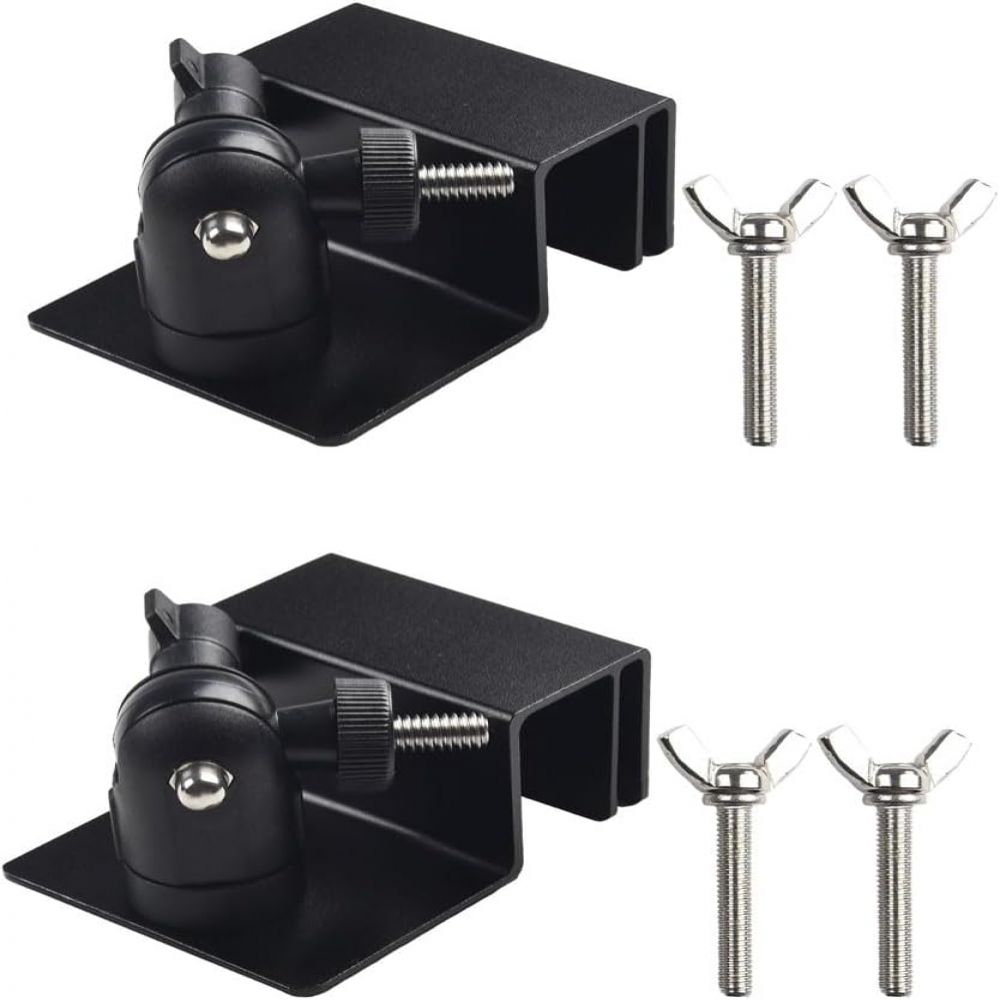 Set Mit 2 Wetterfesten Dachrinnenhalterungen Für Sicherheitskameras, Wandhalterung Mit Universellen Schraubadaptern Für Ring-panel (schwarz)