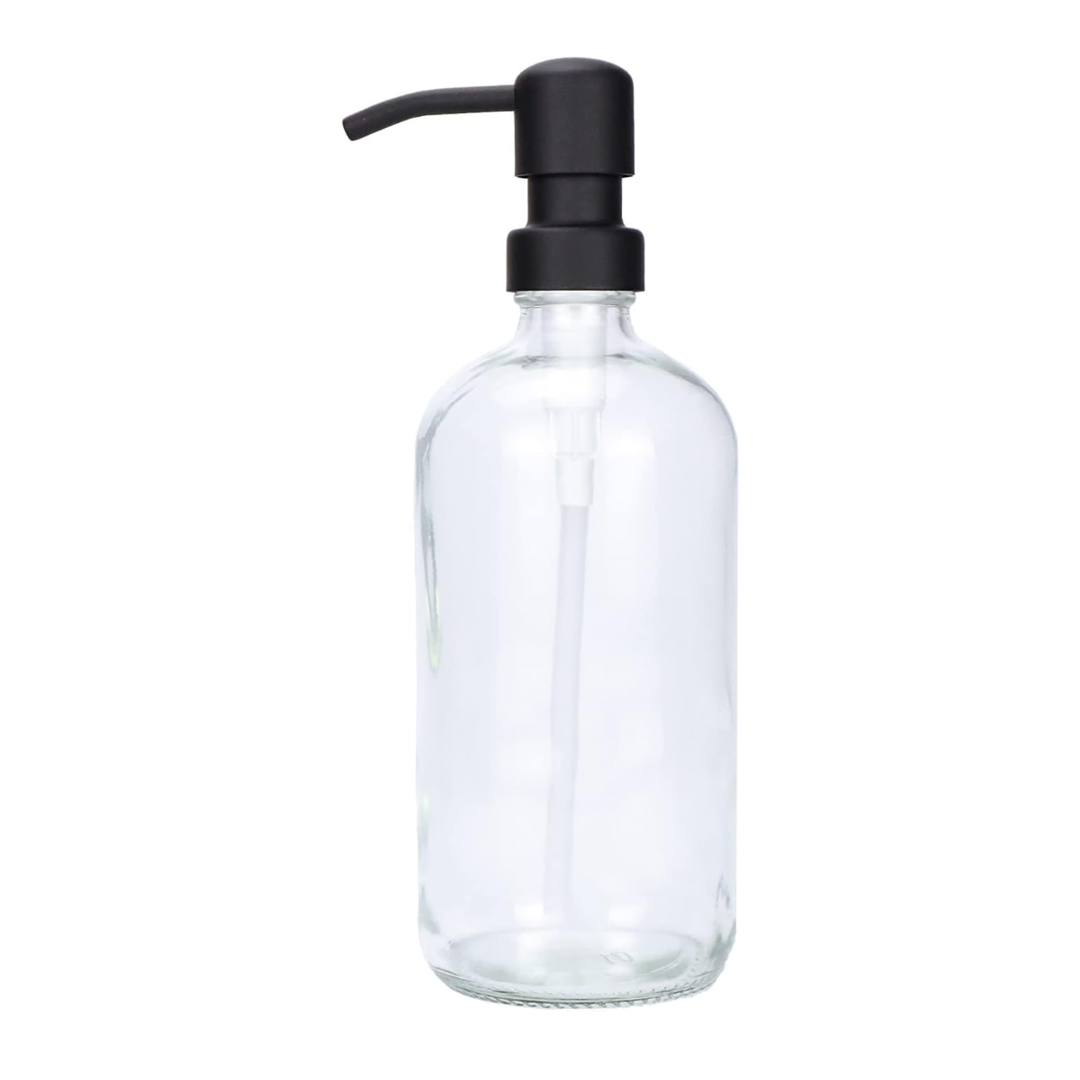 Seifenspender Aus Dickem, Klarem Glas, 500 Ml, Edelstahlpumpe, Bad/küche - Seifenspender Aus Dickem, Klarem Glas, 500 Ml, Edelstahlpumpe, Bad/küche