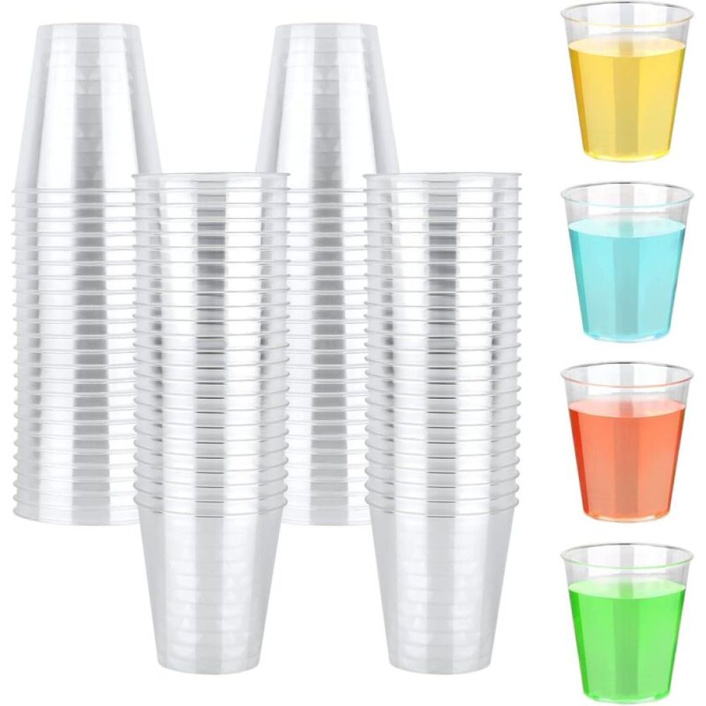 Packung Mit 100 Wiederverwendbaren Plastikbechern, 5 Cl/50 Ml Wiederverwendbare Plastikbecher, Transparente Schnapsgläser Aus Kunststoff, Für