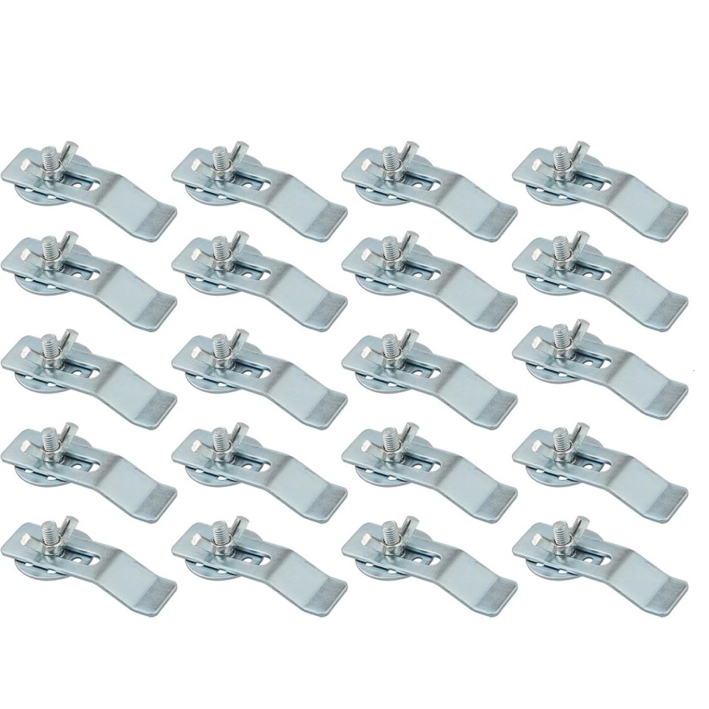 Set Mit 20 Unterbauspülenhalterungen, Robuste Befestigungen Für Badezimmer, Granit, Küche, Aufsatzspülen, Silberfarben