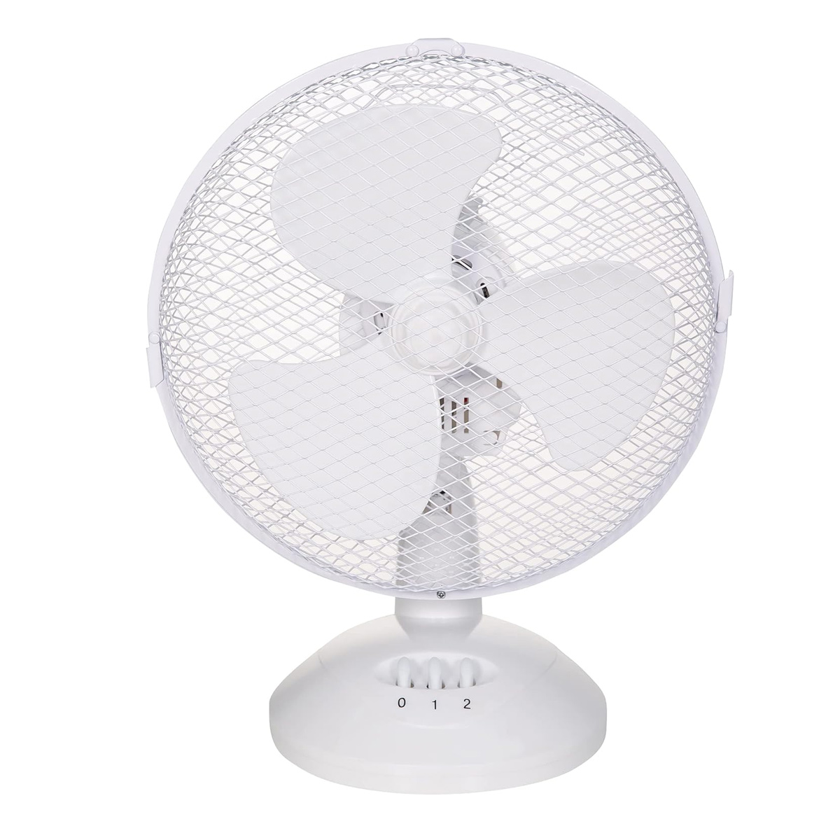 Jeiibrzui Tischventilator – 23 Cm – 2 Geschwindigkeitsstufen – Weiß – Tragbare Kühlung Mit 90°-oszillation Für Schlafzimmer Und Büro – Leiser Betrieb – 1,5 M Kabel
