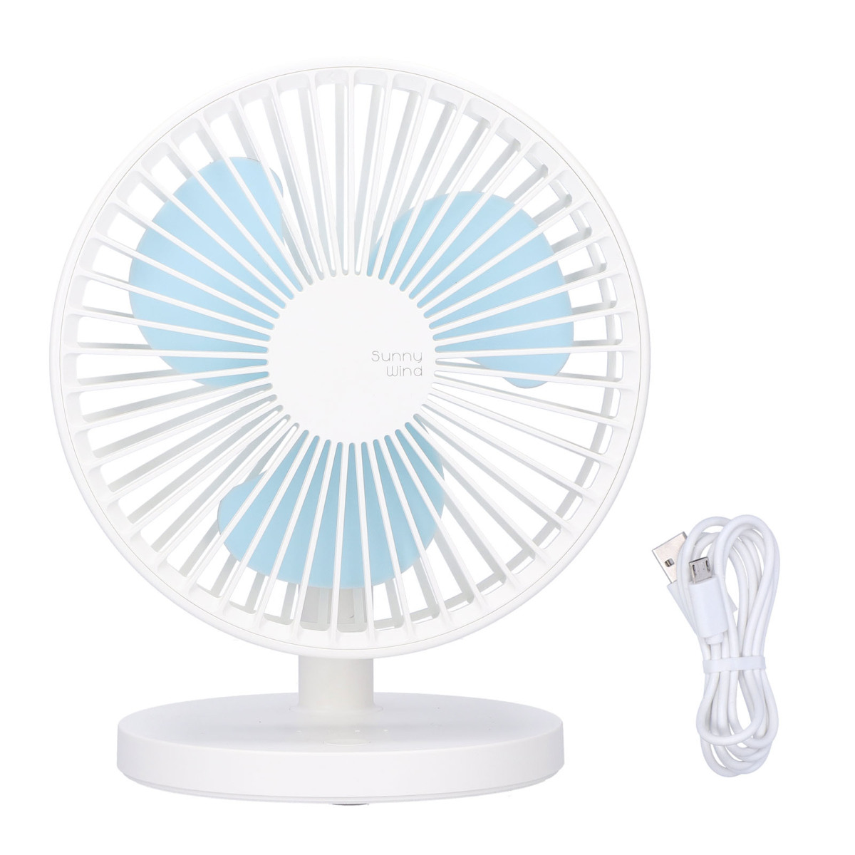 Tragbarer Und Verstellbarer Tischventilator, Usb-aufladbar, Weiß, Ideal Für Zuhause, Büro Oder Schlafzimmer.