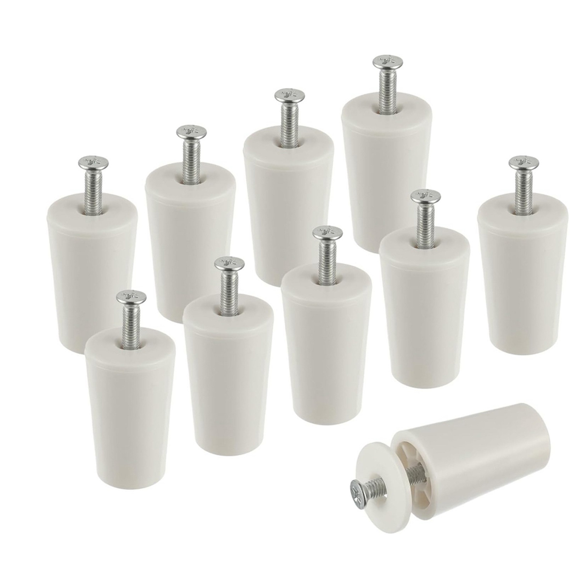 10 Stück Rollladenstopper 40 Mm, Weißes Pvc, Witterungsbeständig, Einfache Montage, Manuelles Oder Elektrisches System