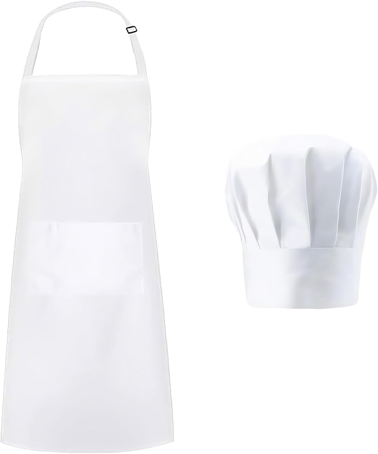 Wasserdichtes Weißes Küchenschürzen-set, Atmungsaktive Kochmütze, 2 Taschen, Verstellbar Für Damen Und Herren, Für Restaurants Und Konditoreien