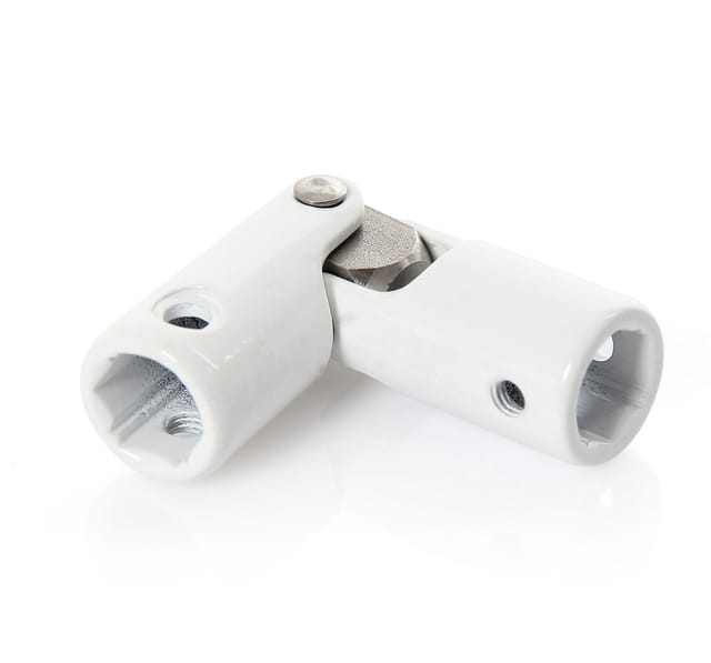 Avosdim - Kreuzgelenk aus weiß lackiertem Stahl - Sechskant 10 mm & Sechskant 10 mm