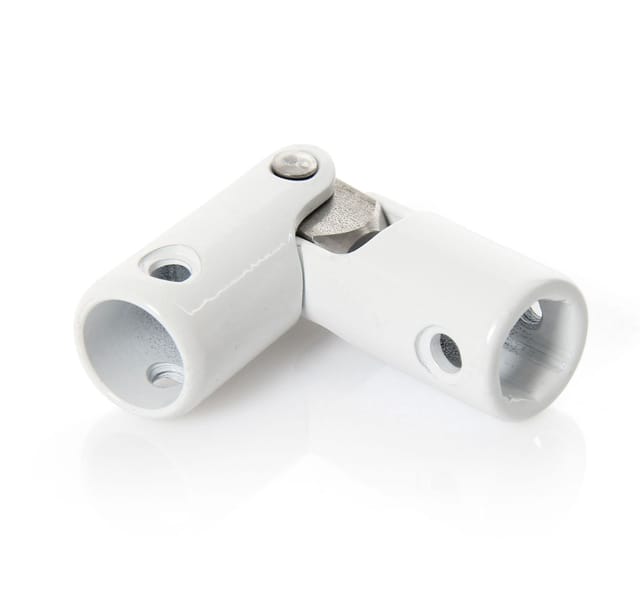 Avosdim - Kreuzgelenk aus weiß lackiertem Stahl - Sechskant 10 mm & Rund 12 mm