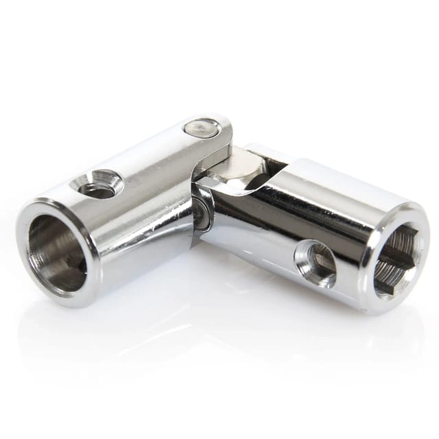 Avosdim - Kreuzgelenk aus verchromtem Stahl - Sechskant 10 mm & Rund 12 mm