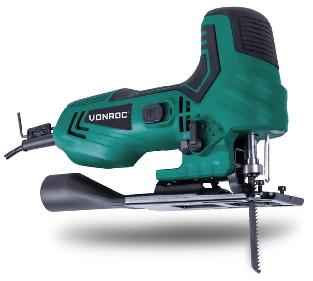 Vonroc - Stichsäge 550W Ergonomischer Laufgriff – Staubabsaugung – Vier Pendelstufen