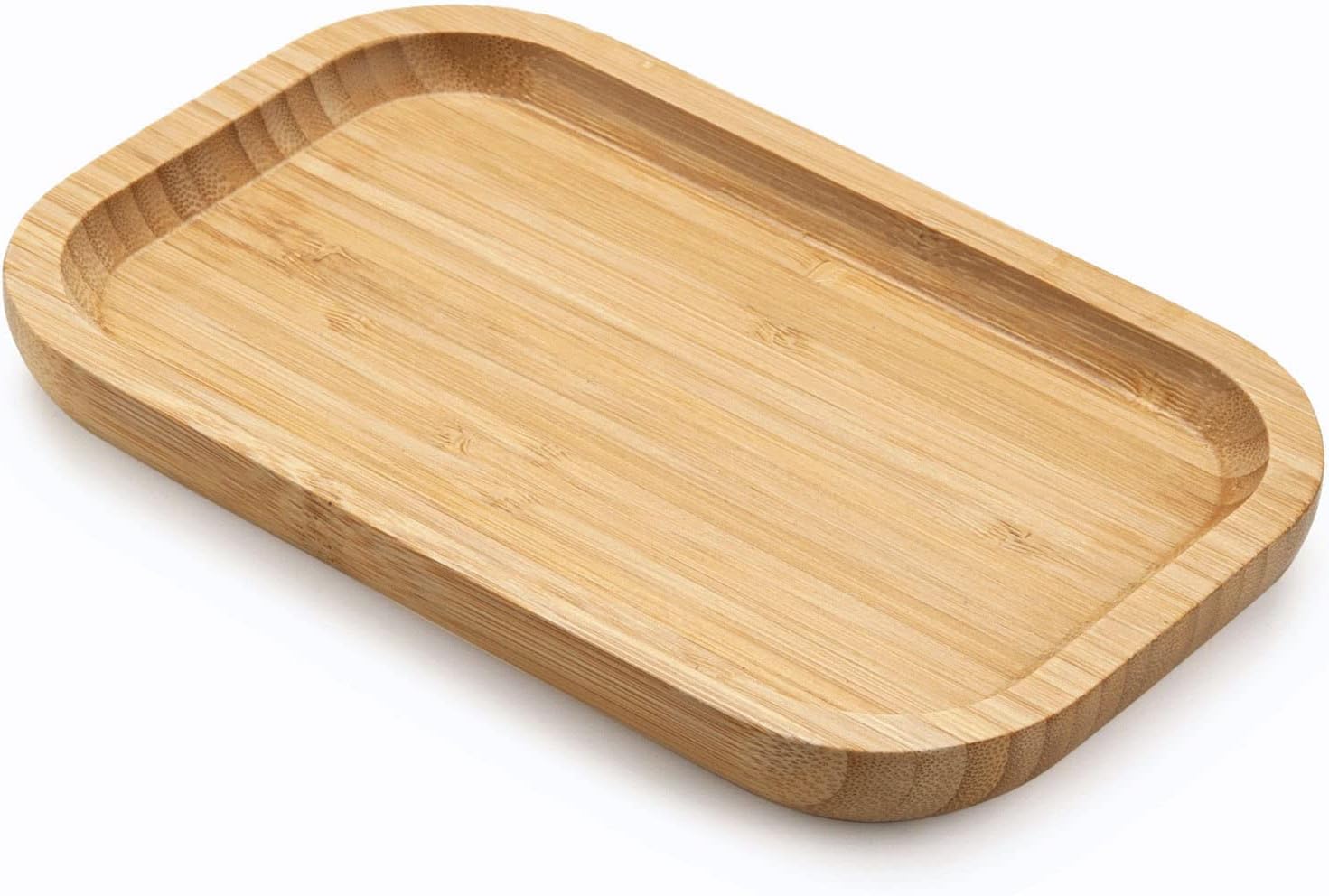 Bambus-badezimmertablett, Rechteckiges Dekotablett, Geeignet Für Badezimmer Und Küchen (20 X 13 X 2 Cm)