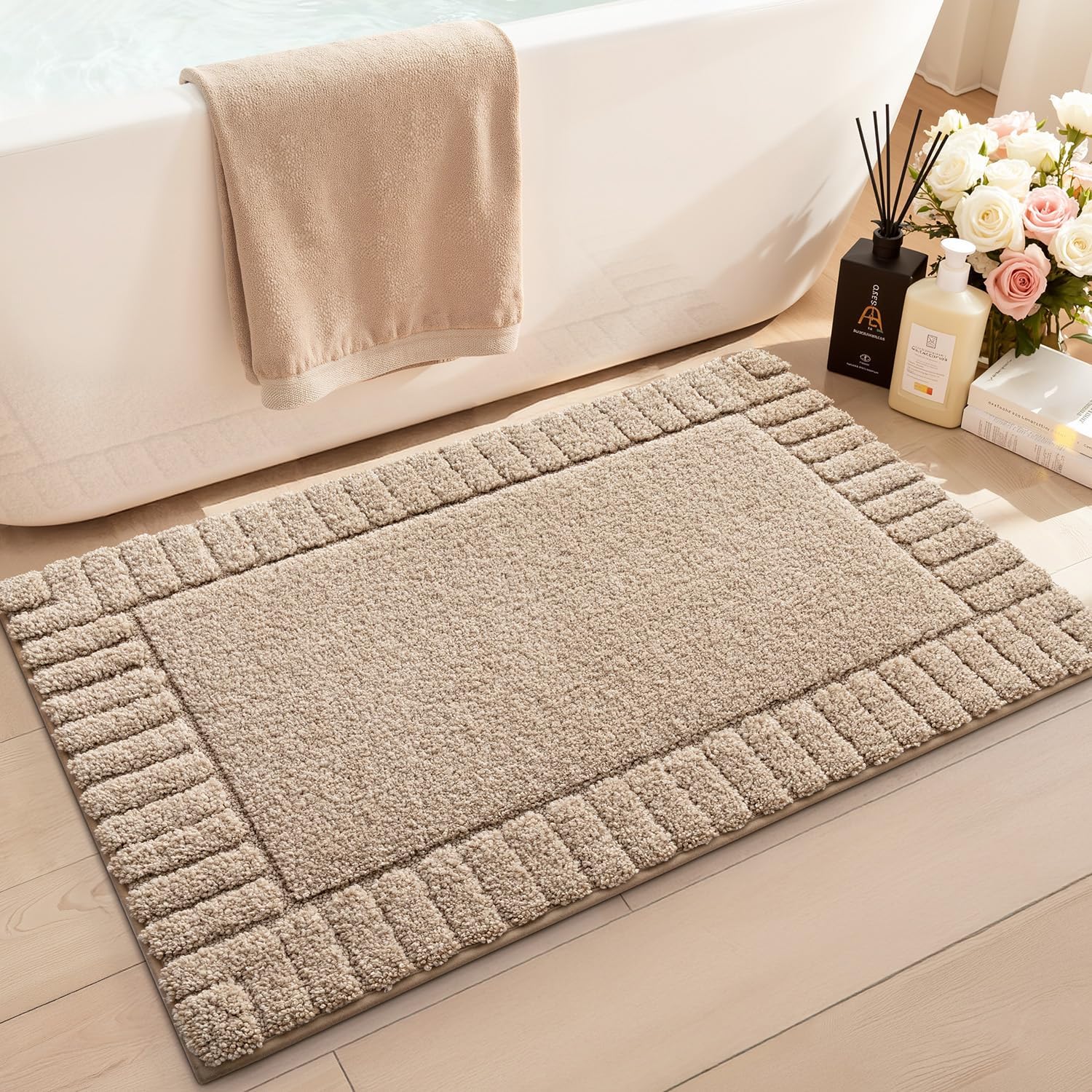 Rutschfeste Badematte, Maschinenwaschbar, Schnelltrocknend, Geeignet Für Dusche Und Badewanne, 50 X 80 Cm