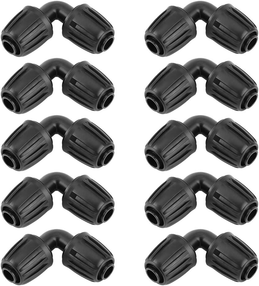 Packung Mit 10 Universellen Winkelstücken, Geeignet Für Gartenschläuche Und Automatische Bewässerungssysteme, Mit Steckverbindungen