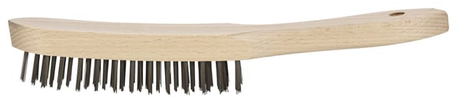 PICARD Stahldrahtbürste 5-reihig, Länge 280mm, mit handlichem Holzgriff, 157g
