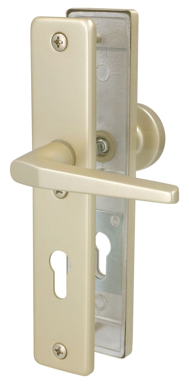Alpertec - Schutzbeschlag Tira Drücker/Knopf Aluminium neusilber 72 mm Türbeschläge