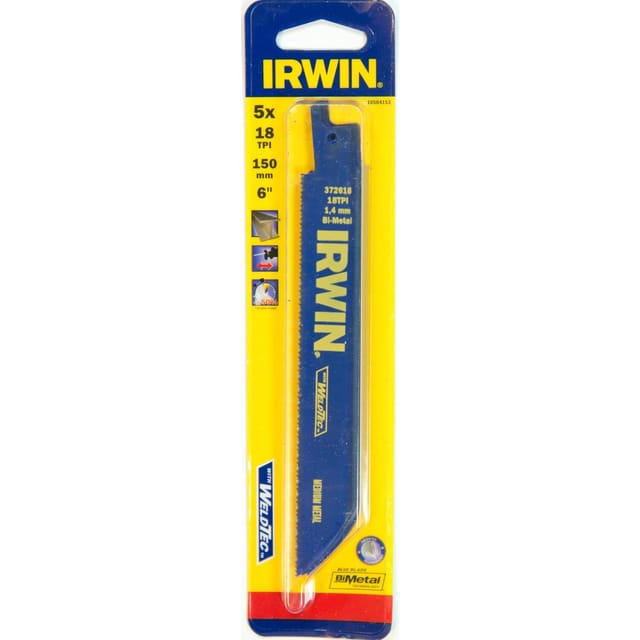 Brzeszczot do piły szablastej 150mm 18 z/cal /Metall (5szt) - Irwin