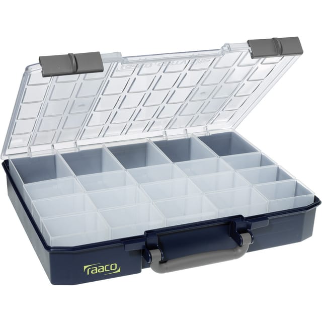 raaco CarryLite 80 5x10-20 Sortimentskoffer (B x H x T) 413 x 79 x 330 mm Anzahl Fächer: 20 Inhalt