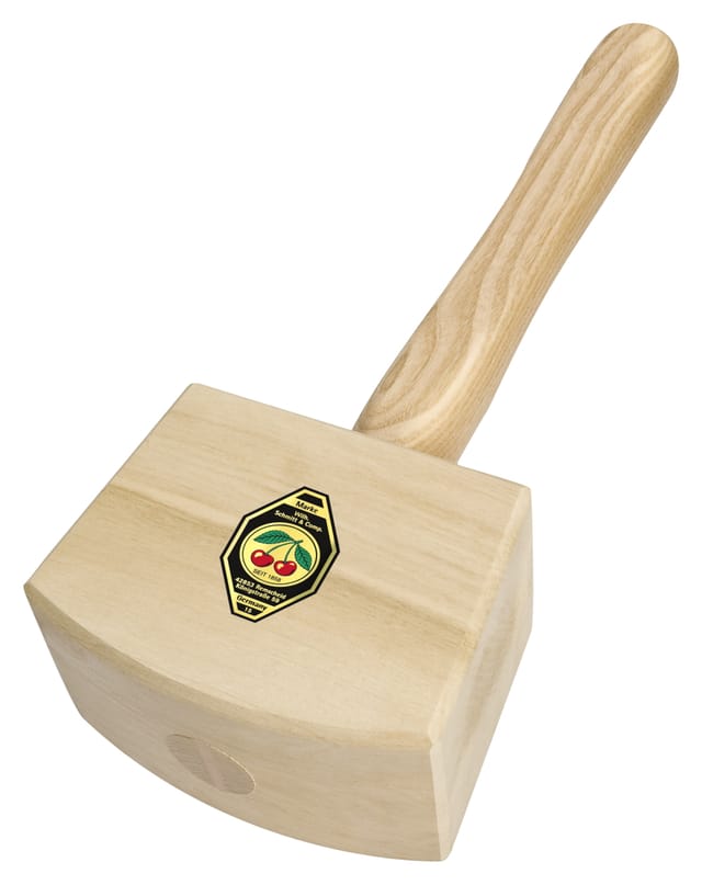 Kirschen - Schreinerklüpfel / Holzhammer aus Weißbuch Eschenstiel Kopflänge 105 mm