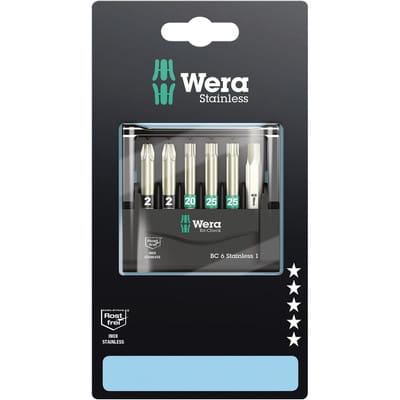 Bit-Check 6 Stainless 1 sb, 6-teilig 05073634001 - Wera