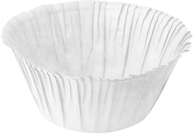 Fackelmann - Muffin-Pergamentbackförmchen Weiß 7 x 3,5cm 30 Stück Antihafteffekt