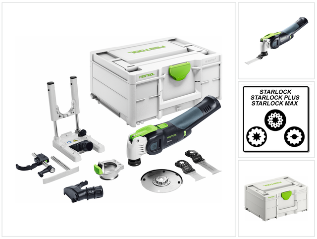 Akku-Oszillierer osc 18 E-Basic-Set vecturo, incl. Zubehör, Systainer - Festool