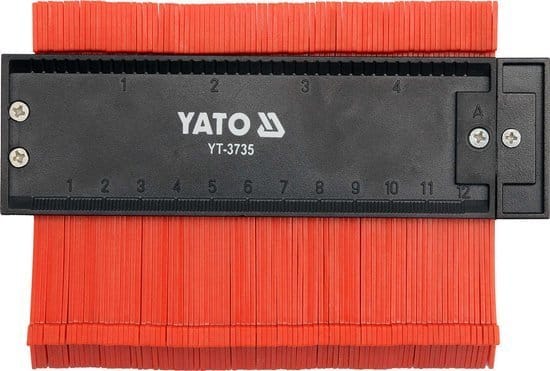 Yato - Konturenlehre Tastlehre Messlehre Profillehre mit Magnet Profilschablone Schablone Lehre Markier-Werkzeuge +125mm