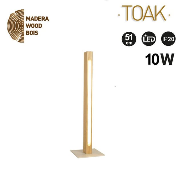 Barcelona Led - Holztischlampe 'toak' 10W dimmbar