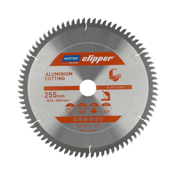Norton piła tarczowa 255mm x 30mm x 80z Aluminium (3,0/2,2)