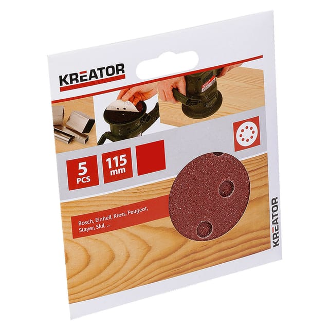 5er-Set Klettscheiben - Korn 180 - Ø 115 mm Kreator