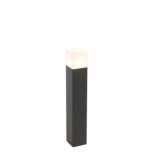 Stehende Außenlampe schwarz mit opalweißem Schirm 50 cm - Dänemark