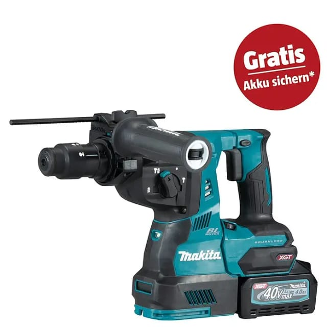 Makita - SDS-Plus Bohr- und Meißelhammer 40 v max Li-Ion 4Ah 28 mm HR004GM201