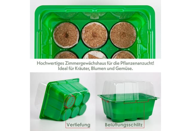 Romberg Classic Anzuchthaus Xs Plus Coco Grün 16 X 11 Cm & 6 Kokos-quelltabletten